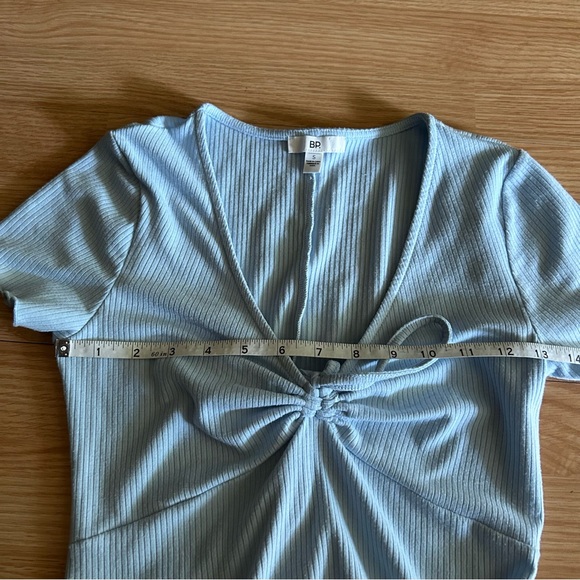 BP. Light Blue Ribbed Mini Dress Small - Picture 4 of 7
